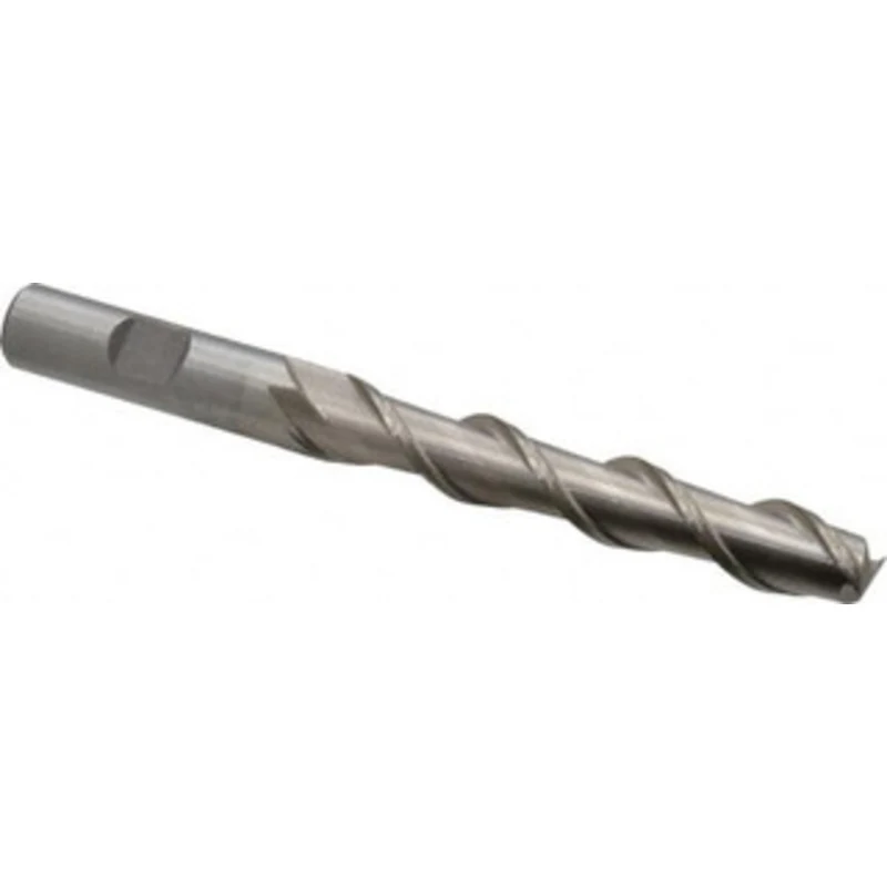 Value Collection 1/2, 3 LOC, 1/2 Shank Diam, 5 OAL, 2 Flute, High Speed Steel Square End Mill Single End, Uncoated, S...